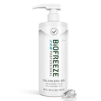 Biofreeze进口代理批发 Biofreeze 13431 专业薄荷醇凝胶，32 液量盎司，关节炎、背痛和关节痛，无色配方