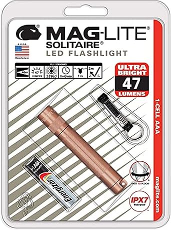 MagLite进口代理批发 Maglite Sj3asv6 Solitaire Led 手电筒，玫瑰金