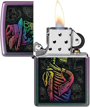 酷牌库|商品详情-Zippo进口代理批发 Zippo 彩色骷髅设计彩虹色袖珍打火机