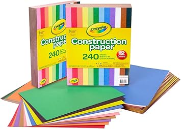 Crayola进口代理批发 Crayola 建筑用纸 - 480 克拉（2 件），儿童散装学习用品，教师课堂必备，艺术纸，艺术和工艺品