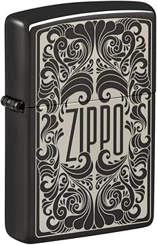 Zippo进口代理批发 Zippo 徽标金丝设计高抛光黑色袖珍打火机