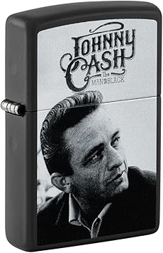 Zippo进口代理批发 Zippo Johnny Cash 黑色哑光袖珍打火机