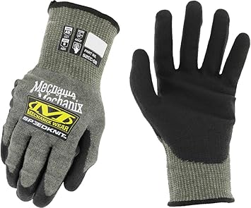 Mechanix Wear进口代理批发 Mechanix Wear：ANSI A9 防切割聚氨酯涂层 SpeedKnit 工作手套 - 钨钢结构，具有触摸功能，在干湿条件下抓握力强（灰色，大号）