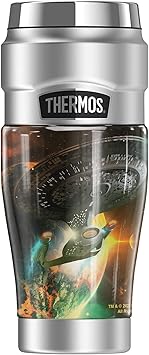 THERMOS进口代理批发 THERMOS 星际迷航下一代企业不锈钢 KING 不锈钢旅行杯，真空隔热，双层，16 盎司