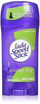 Lady Speed Stick进口代理批发 Lady Speed Stick 隐形干爽止汗除臭剂，清新粉末，2.3 盎司，紫色