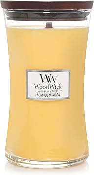 WoodWick进口代理批发 Woodwick 大号沙漏蜡烛，海边含羞草，21.5 盎司