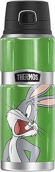 THERMOS进口代理批发 Looney Tunes Bugs Bunny，Thermos 不锈钢 KING 不锈钢饮料瓶，真空隔热和双层，24 盎司