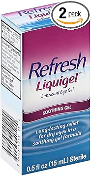 Refresh进口代理批发 Refresh Liquigel 润滑剂眼部凝胶，0.5 液量盎司（2 件装）