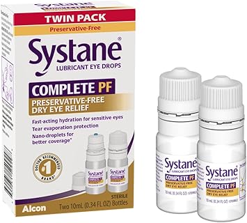 酷牌库|商品详情-Systane进口代理批发 Systane Complete PF 多剂量不含防腐剂干眼药水 0.34 液盎司 2 支水合 Pf 润滑剂滴眼液 10 毫升套装