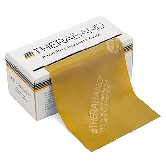 酷牌库|商品详情-Theraband进口代理批发 THERABAND 阻力带，6 码卷专业乳胶弹力带，适用于上半身、下半身和核心锻炼、物理治疗、普拉提、家庭锻炼和康复、金牌、最大、精英