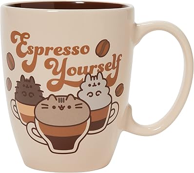 酷牌库|商品详情-Enesco进口代理批发 Enesco Department 56 Pusheen 浓缩咖啡杯，4.25 英寸高