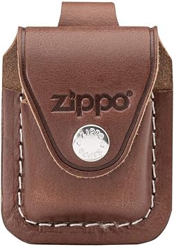 Zippo进口代理批发 Zippo 带环打火机袋，棕色