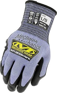 酷牌库|商品详情-Mechanix Wear进口代理批发 Mechanix Wear：ANSI A5 防割聚氨酯涂层 SpeedKnit 工作手套 - 可触摸，在干燥和潮湿条件下抓握力强（浅蓝色，加大号）