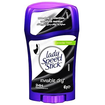 Lady Speed Stick进口代理批发 Lady Speed 除臭剂 1.4 盎司粉末 Fresh Invisi Dry（41 毫升）（2 包）