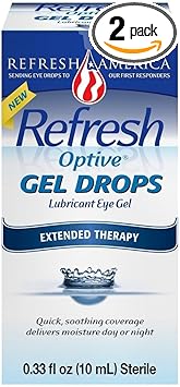 Refresh进口代理批发 Refresh Optive 凝胶滴剂 0.33 Fl Oz (10 mL) 每瓶 - 2 瓶