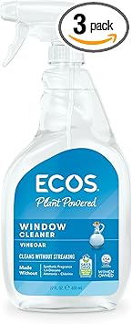 ECOS进口代理批发 地球友好产品 ECOS 醋窗户清洁剂，22 盎司，（3 件装）