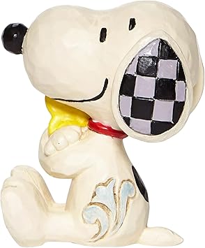 酷牌库|商品详情-Enesco进口代理批发 Enesco Peanuts by Jim Shore 史努比拥抱伍德斯托克微型雕像，2.5 英寸，多色