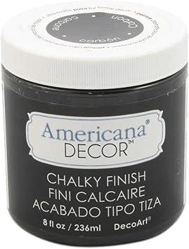 酷牌库|商品详情-DecoArt进口代理批发 DecoArt Americana 粉笔色面漆 8 盎司，碳，灰色