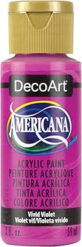 DecoArt进口代理批发 DecoArt Americana 丙烯酸涂料，2 盎司，鲜艳紫罗兰色