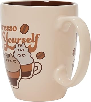 酷牌库|商品详情-Enesco进口代理批发 Enesco Department 56 Pusheen 浓缩咖啡杯，4.25 英寸高