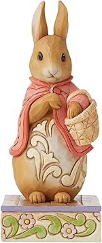 Enesco进口代理批发 Jim Shore Flopsy 兔子雕像 Enesco Beatrix Potter，5.75 英寸，多色