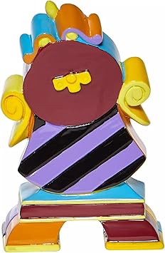 酷牌库|商品详情-Enesco进口代理批发 Enesco Disney by Romero Britto 美女与野兽 Cogsworth 微型雕像，2.95 英寸，多色