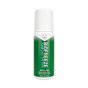 Biofreeze进口代理批发 Biofreeze 滚轴缓解疼痛、缓解膝盖和下背疼痛、缓解关节炎疼痛、缓解肌肉酸痛、缓解颈部疼痛、缓解关节疼痛、缓解关节疼痛、符合 FSA 标准、薄荷醇凝胶 2.5 液体盎司