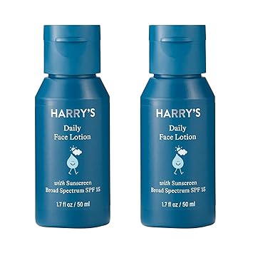 Harry's进口代理批发 Harry's 面部乳液 - 面部保湿霜，SPF 15，1.7 液体盎司（2 件装）