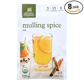 Simply Organic进口代理批发 Simply Organic Mulling Spice - 有机 - 无麸质 - 1.2 盎司 - 8 件装