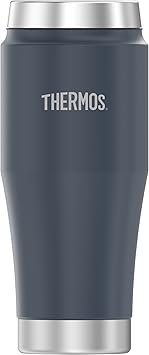 THERMOS进口代理批发 Thermos H1018DB4 Thermos 旅行杯，16 盎司，哑光灰蓝色