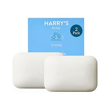 Harry's进口代理批发 Harry's 男士香皂，石香，4 盎司。肥皂，2 块装