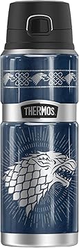 THERMOS进口代理批发 权力的游戏 Stark Sigil THERMOS 不锈钢 KING 不锈钢饮料瓶，真空绝缘和双层，24 盎司