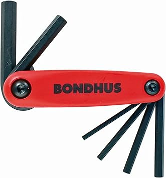 Bondhus进口代理批发 Bondhus 12595 GorillaGrip 六角折叠钥匙套装（6 个），尺寸 3-10 毫米