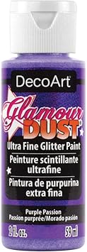 DecoArt进口代理批发 DecoArt Glamour Dust 2 盎司紫色激情闪光涂料