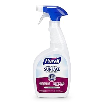 Purell进口代理批发 PURELL GOJ334112，餐饮表面消毒喷雾，各 1 个，透明，11" x 2.92" x 4.69"" (334112)