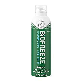 Biofreeze进口代理批发 Biofreeze 止痛喷雾，关节炎止痛，缓解膝盖和下背疼痛，缓解肌肉酸痛，缓解颈部疼痛，药剂师推荐，符合 FSA 资格，4 液量盎司 Biofreeze 薄荷醇喷雾