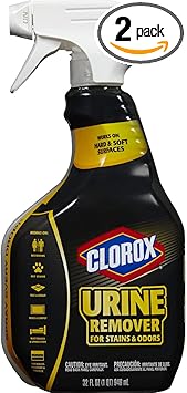 Clorox进口代理批发 Clorox 尿液去除剂，去除污渍和异味，喷雾瓶，32 盎司，两件装