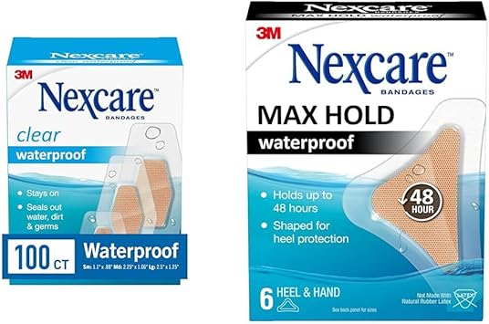 Nexcare进口代理批发 Nexcare 防水绷带，100 包可保持 12 小时，6 包最大可保持 48 小时绷带套装