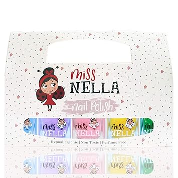 酷牌库|商品详情-Miss Nella进口代理批发 MISS NELLA SPRING IT ON 5 件清漆套装 - Blue Bell - 蓝色、Butterfly Wings - 淡紫色、Cheeky Bunny - 粉色、Honey Twinkles - 黄色、Kiss The Frog - 绿色、Peel Off 儿童指甲油