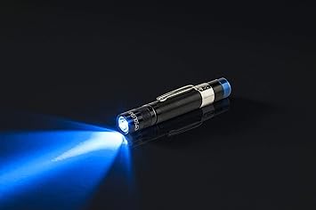 MagLite进口代理批发 Maglite，Solitaire Spectrum 系列 LED 手电筒，AAA，黑色机身，蓝色 LED 灯