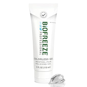 Biofreeze进口代理批发 Biofreeze 专业薄荷醇凝胶无色凝胶 4 液体盎司管，与肌肉酸痛、关节炎、简单背痛和关节痛有关（包装可能有所不同）