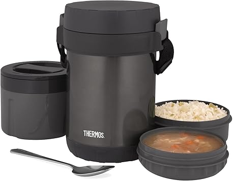 酷牌库|商品详情-THERMOS进口代理批发 THERMOS 膳魔师 一体式真空隔热不锈钢餐盒，带勺子，烟熏