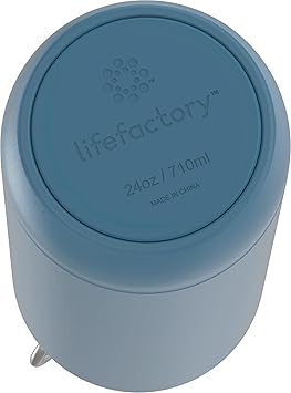 酷牌库|商品详情-Lifefactory进口代理批发 LIfeFactory 不锈钢真空隔热运动水壶，24 盎司，深色牛仔布