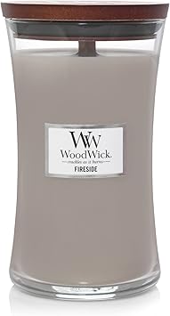 WoodWick进口代理批发 WoodWick 大沙漏炉边蜡烛，采用 Pluswick 创新木芯的优质大豆混合蜡