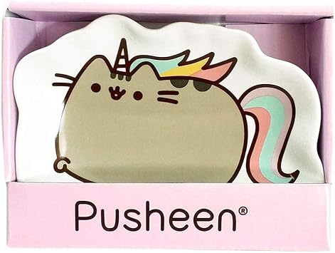 Enesco进口代理批发 Enesco Pusheen，我们的名字是泥 Pusheenicorn 石器皿，多色，4.5 英寸饰品托盘