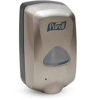 Purell进口代理批发 PURELL TFX 免接触式洗手液分配器，镍制，适用于 1200 毫升 PURELL TFX 洗手液补充装（1 件装）2780-12