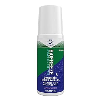 Biofreeze进口代理批发 Biofreeze 隔夜止痛滚珠，关节炎止痛，缓解膝盖和下背疼痛，缓解肌肉酸痛，薰衣草香味，符合 FSA 标准，2.5 液量盎司 Biofreeze 薄荷醇滚珠