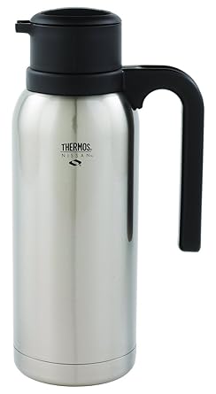 THERMOS进口代理批发 Thermos 不锈钢 32 盎司真空水壶带黑色装饰