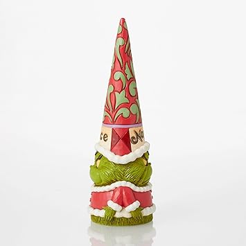 酷牌库|商品详情-Enesco进口代理批发 Enesco Dr. Seuss Grinch by Jim Shore Gnome Santa Grinch 淘气漂亮的雕像，树脂手绘精制收藏圣诞雕像家居装饰雕塑雕像礼物，8.19 英寸，多色