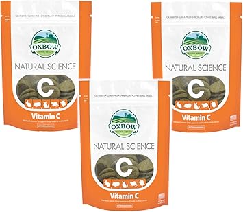 Oxbow进口代理批发 Oxbow Natural Science 小动物维生素 C 补充剂 - 60 片 - 3 包